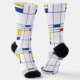 Mondrian II Minimalistischer De Stijl Moderne Kuns Socken