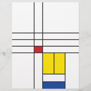 Mondrian II Minimalistischer De Stijl Moderner Kun Flyer