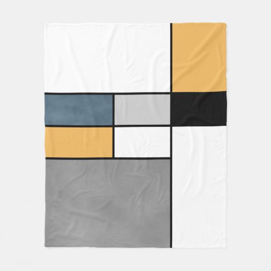 Mondrian Inspiration Fleecedecke (Vorderseite)