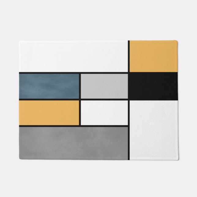Mondrian Inspiration Fußmatte (Vorderseite)