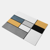Mondrian Inspiration Fußmatte (Schrägansicht)