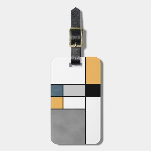 Mondrian Inspiration Gepäckanhänger (Vorderseite vertikal)