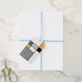 Mondrian Inspiration Geschenkanhänger (Mit Garn)