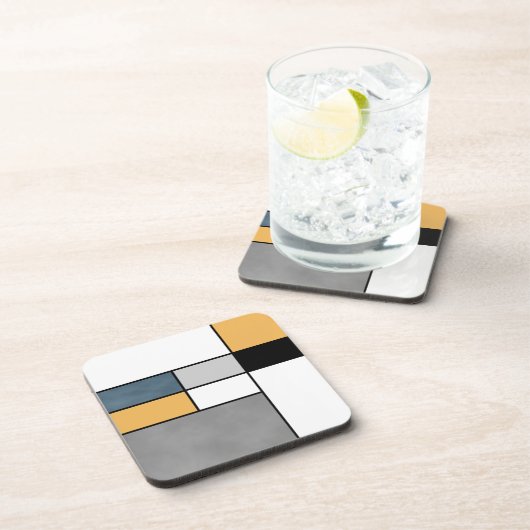 Mondrian Inspiration Getränkeuntersetzer (Rechte Seite)
