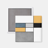 Mondrian Inspiration Magnet (Vorderseite/Rückseite)