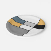 Mondrian Inspiration Pappteller (Schrägansicht)