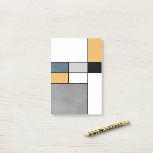 Mondrian Inspiration Post-it Klebezettel (Auf Schreibtisch)