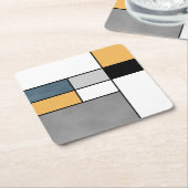 Mondrian Inspiration Rechteckiger Pappuntersetzer (angewinkelt)