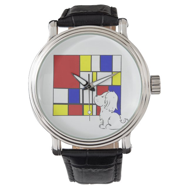 Mondrian Inspired Chamomile Armbanduhr (Vorderseite)