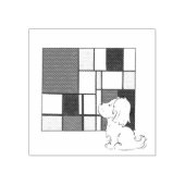 Mondrian Inspired Chamomile Gummistempel (Prägung)