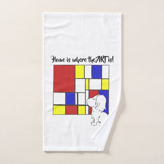 Mondrian Inspired Chamomile Handtuch (Handtuch)