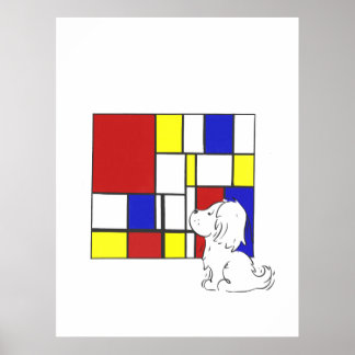 Mondrian Inspired Chamomile Poster