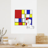 Mondrian Inspired Chamomile Poster (Küche)
