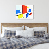 Mondrian Inspiriert 3D Leinwanddruck (Insitu (Schlafzimmer))