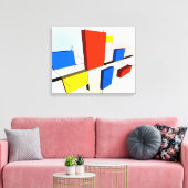 Mondrian Inspiriert 3D Leinwanddruck (Insitu (Wohnzimmer))