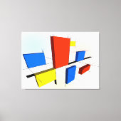 Mondrian Inspiriert 3D Leinwanddruck (Vorderseite)