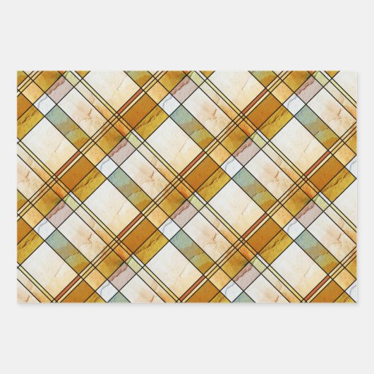 Mondrian Inspiriert Art Déco Geometrisches Muster Geschenkpapier Set (Vorderseite 3)