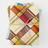 Mondrian Inspiriert Art Déco Geometrisches Muster Geschenkpapier Set (Beispiel)