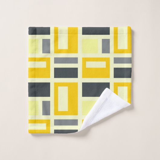 MONDRIAN INSPIRIERT BADHANDTUCH SET (Waschlappen)