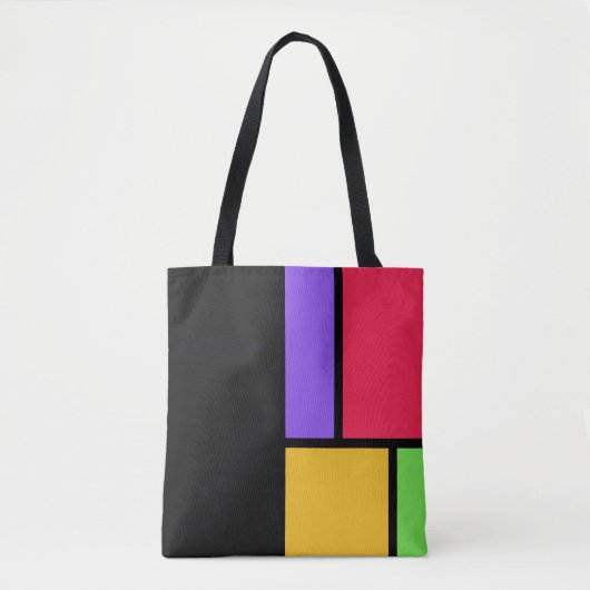 Mondrian Inspiriert Farbblock Tasche (Vorderseite)