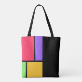 Mondrian Inspiriert Farbblock Tasche (Rückseite)