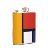 Mondrian Inspiriert Flachmann (Rechts)