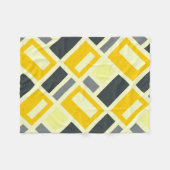 MONDRIAN INSPIRIERT - GELB & GRAU FLEECEDECKE (Vorderseite (Horizontal))
