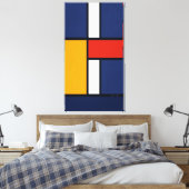 Mondrian Inspiriert Leinwanddruck (Insitu (Schlafzimmer))
