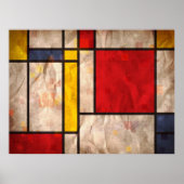 Mondrian Inspiriert Poster (Vorne)