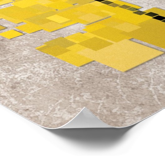 Mondrian Inspiriert Quadrate Poster (Ecke)