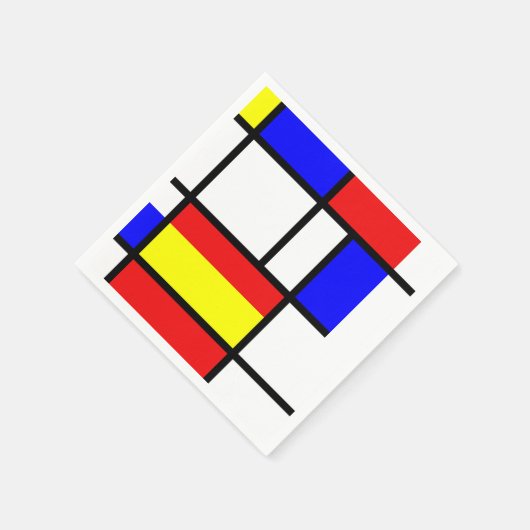 Mondrian Inspiriert Serviette (Ecke)