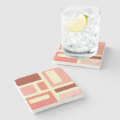 MONDRIAN INSPIRIERT STEINUNTERSETZER (Seitenansicht)