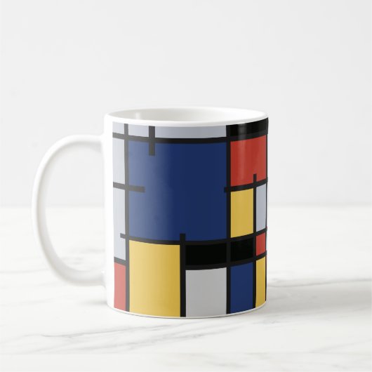 Mondrian-Inspiriert Tasse (Links)