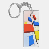 Mondrian inspirierte 3D Schlüsselanhänger (Vorderseite links)