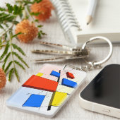 Mondrian inspirierte 3D Schlüsselanhänger (Vorderseite rechts)