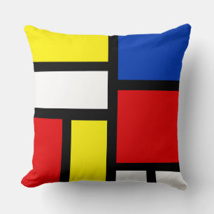 Mondrian inspirierte abstrakte Kunst Wurfkissen Kissen