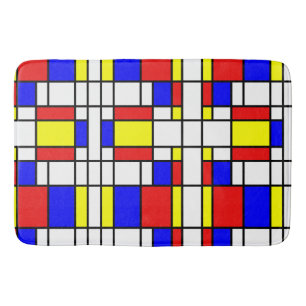 Mondrian inspirierte badematte