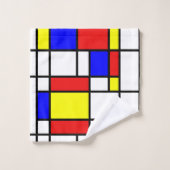 Mondrian inspirierte badhandtuch set (Waschlappen)