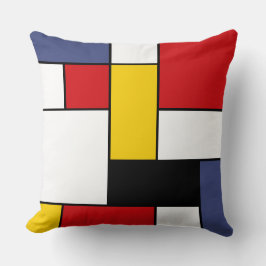Mondrian inspirierte Entwurf Kissen