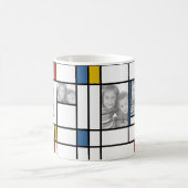 Mondrian inspirierte Foto-Schablonen-Tasse Kaffeetasse (Mittel)