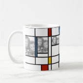 Mondrian inspirierte Foto-Schablonen-Tasse Kaffeetasse (Links)