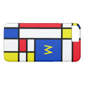 Mondrian inspirierte geometrischer Case-Mate iPhone hülle (Rückseite (Horizontal))