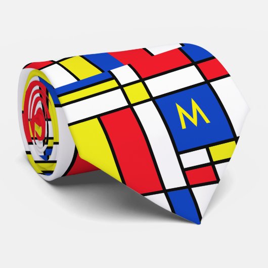 Mondrian inspirierte geometrischer krawatte (Gerollt)