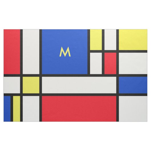 Mondrian inspirierte geometrischer stoff (Yard (91,4 cm))