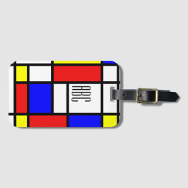 Mondrian inspirierte gepäckanhänger