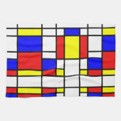 Mondrian inspirierte geschirrtuch (Horizontal)