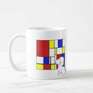 Mondrian inspirierte Kamille Kaffeetasse