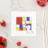 Mondrian inspirierte Kamille Serviette (Beispiel)