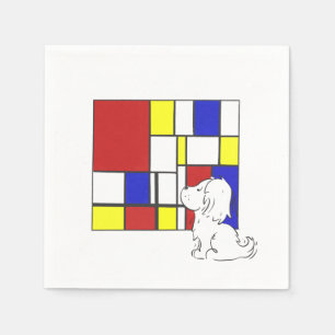 Mondrian inspirierte Kamille Serviette