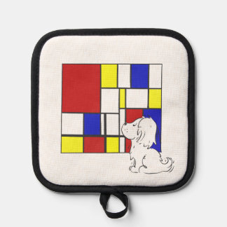 Mondrian inspirierte Kamille Topflappen